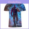 Premium Qualität The Avengers Endgame Thanos Herren Kurzarm Rundhals Grafik T-Shirt Oberteile Bluse