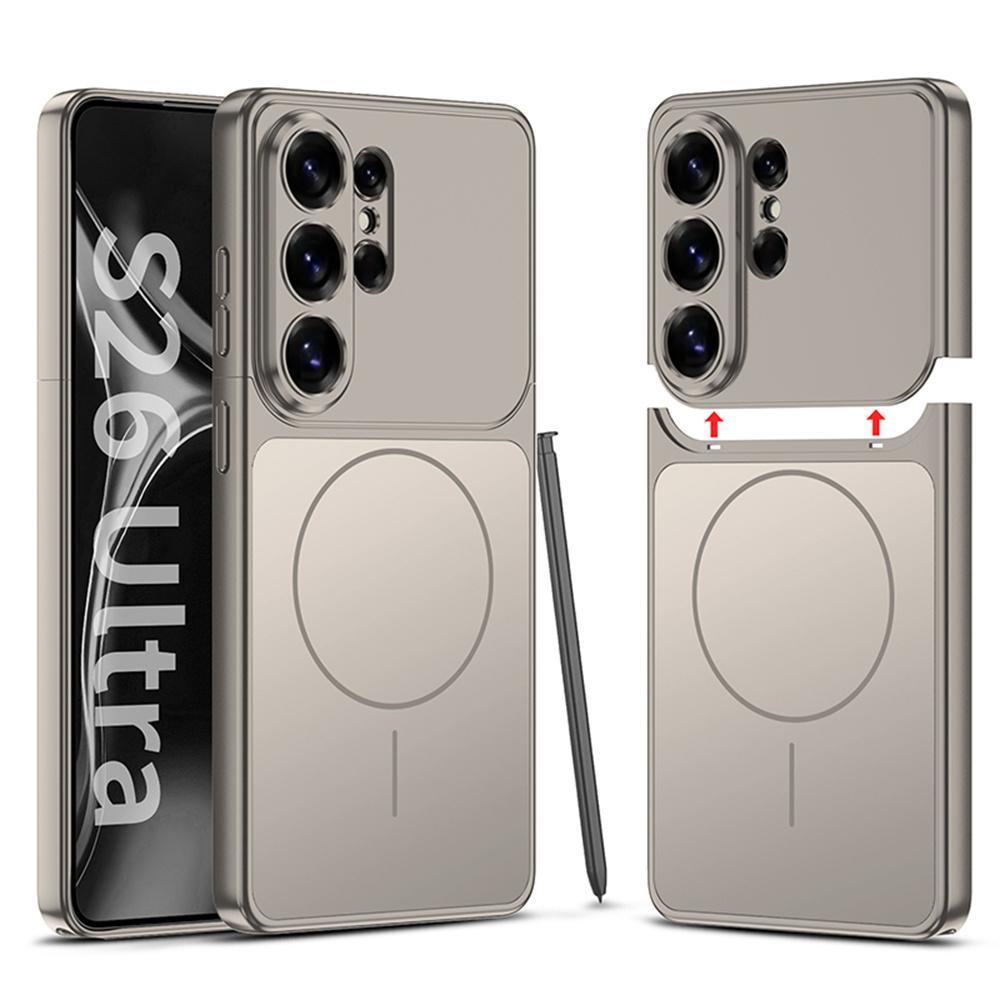 AG Frosted For Magsafe Splicing Armor Phone Case for Samsung S26 Ultra Lens Camera Protector Wireless Charging Back Cover Galaxy S26 Ultra