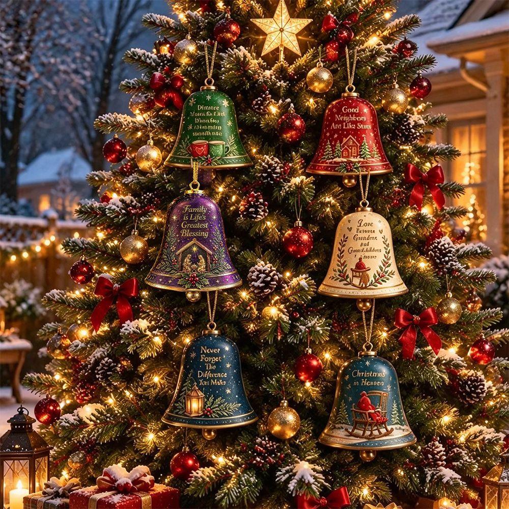Acrylic Bell Ornament 3D Christmas Tree Hanging Decorations Hanging Bell Decor  Home Accents