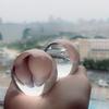 70mm Clear Acrylic Crystal Sphere with Wooden Stand Healing Crystal Ball for Meditation, Home Decoration Various Sizes