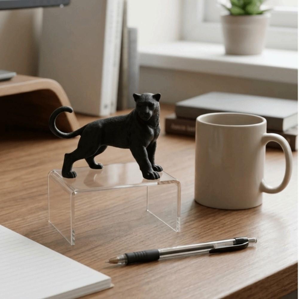 Head Turning 3D Printing Panther Statue Standing Posture Leopard Figure Gift