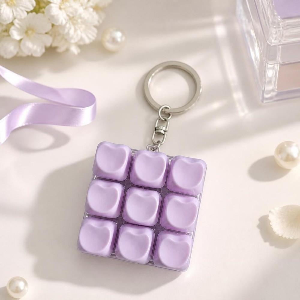 Stress Relief Fidget Button Keychain Pendant Bag Key Decor Unique Fidget Clicker Toy Sensory Play