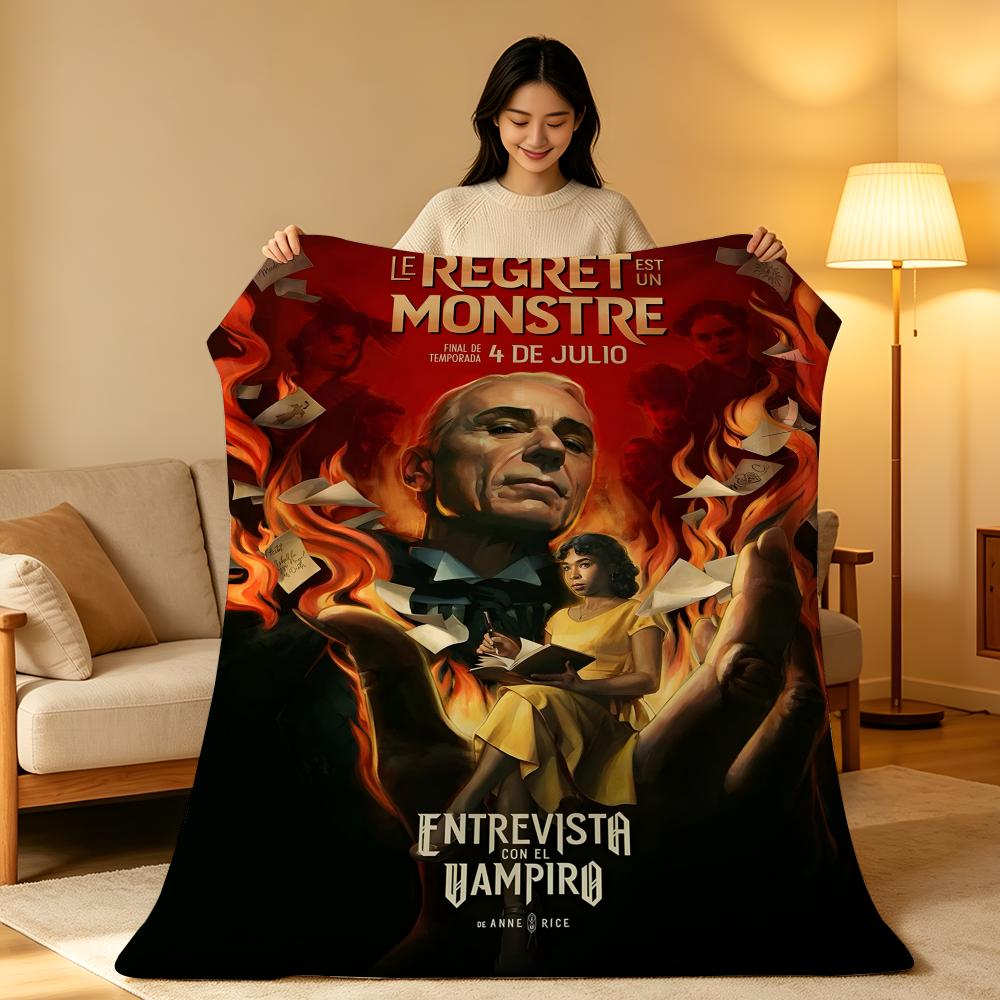 Movie I-Interview W-With T-The Vampire Throw High-Density Short Plush Blanket Soft Skin-Friendly for Sofa Room
