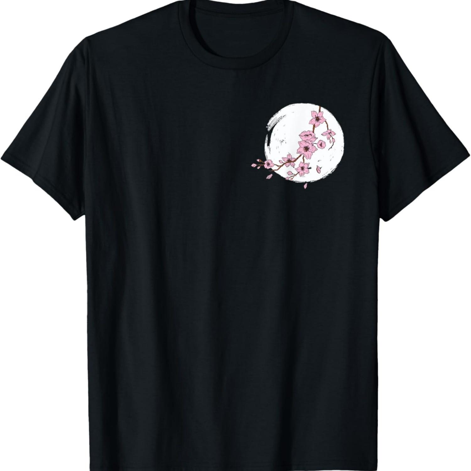 Minimalistic Cute  Culture Floral Cherry Blossom T-Shirt S