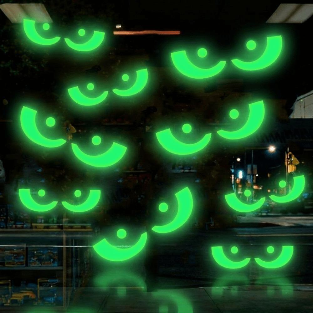 PVC Peeking Eyes Decals Non-Damaging Window Stickers Glow In The Dark Stickers Home Decor