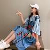 Women T-shirt Dress Plus Size Long Dress Cartoon Home Nightdress