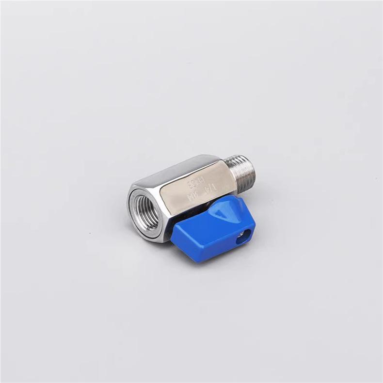 Mini Valvola a Sfera: Acciaio Inossidabile 304/316, Filettatura M/F da 1/8", Doppio Maschio da 1/4", Doppio Femmina da 3/8", Tipo Pagoda.