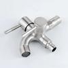 1/2" Double Outlet Faucet for Washing Machine Dual Control Water Tap One in Two Out Bidet Faucet Bathroom Sink Fitting