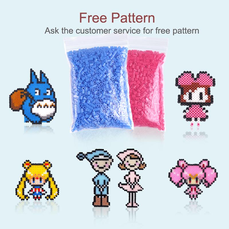 Yantjouet 2.6mm 24colours Pearl Plate Kits 13200pcs Puzzle Hama Perler Beads Set Box Pegboard Iron Beads Fuse Gift children Toy
