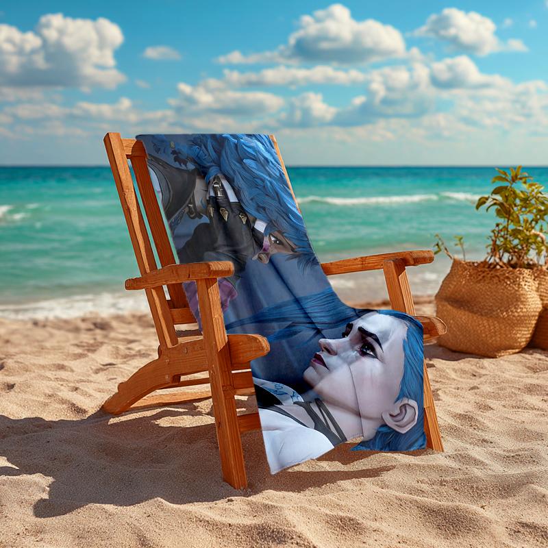 1Pc Fantasy Warrior Portrait Beach Towel Quick Dry Multiuse For Beach Pool Gym Yoga Home Travel Christmas Halloween Xmas Gift S1524