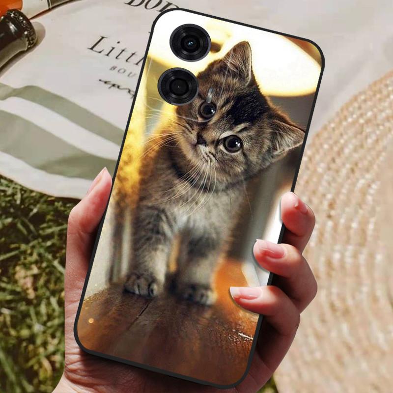 For Motorola Moto G24 Power Case Cool Painted Silicone TPU Soft Cover for Moto G24 G 24 Cases Black Protective Phone Shells