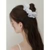 Satin Organdy Scrunch - White