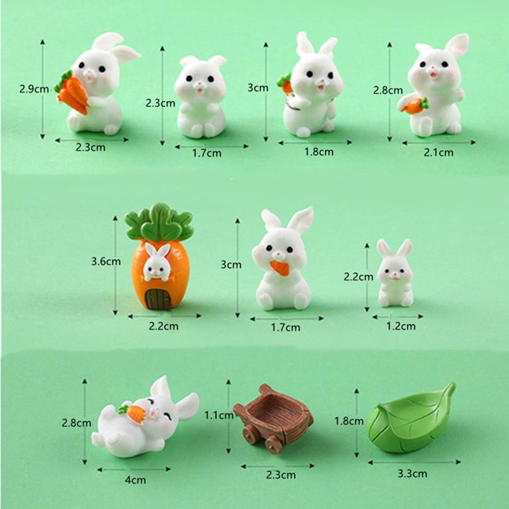 

4 - 20 шт. Мини-фигурки кроликов, светящиеся в темноте, украшение, сказочные кролики, миниатюрные фигурки, животные, садовые украшения, домашний декор своими руками