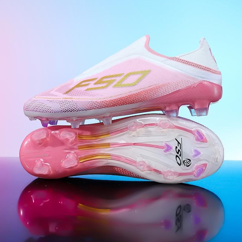 New Men Soccer Shoes Grass Cleats High-quality Match Outdoor Football Boots Non-Slip Boys Sneakers Hot-selling High-top Light