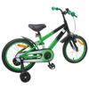 Kids Bicycle 16 Inch for Ages 4 6 Green & Black