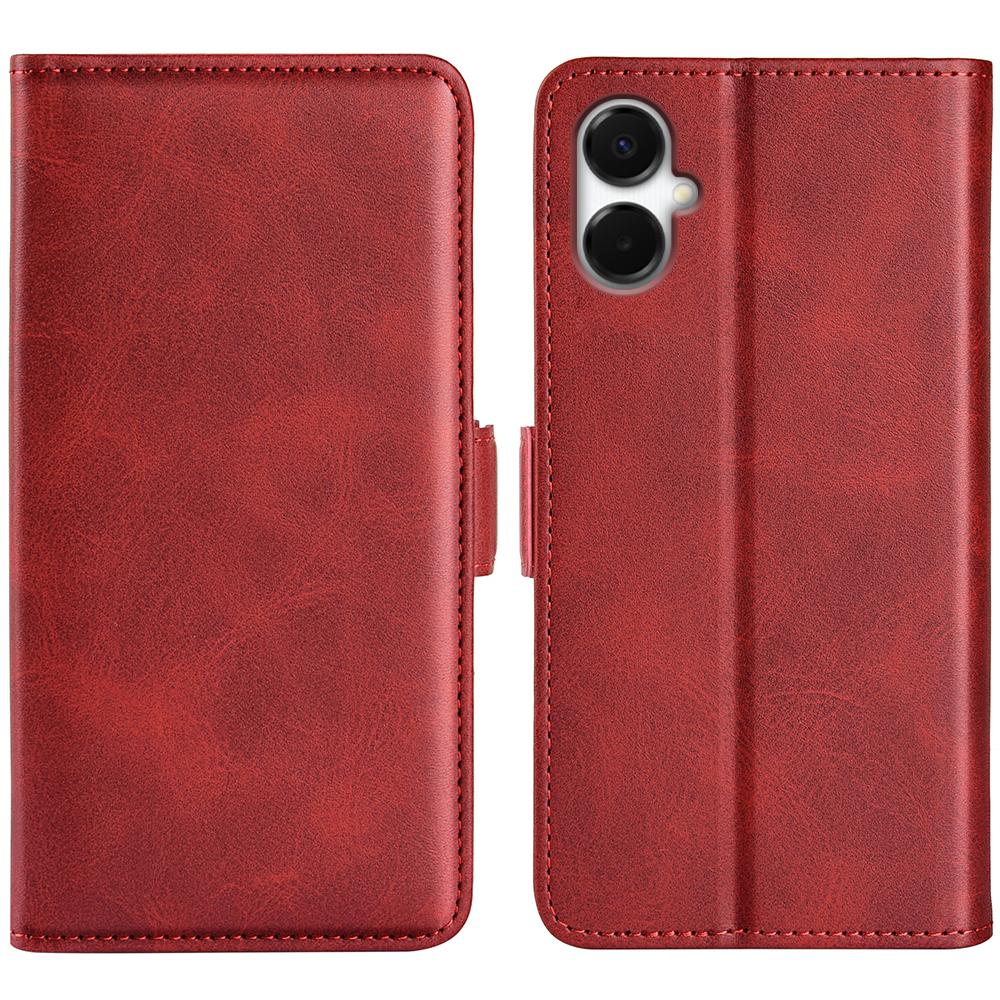 For Samsung Galaxy A06 5G Case Calf Texture Leather Wallet Phone Cover