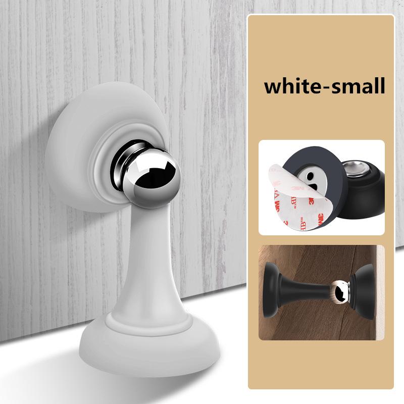 Strong Magnetic Silent Suction Household Bedroom Free-punch Door Suction Anti-collision Door Stop Silicone Floor Suction