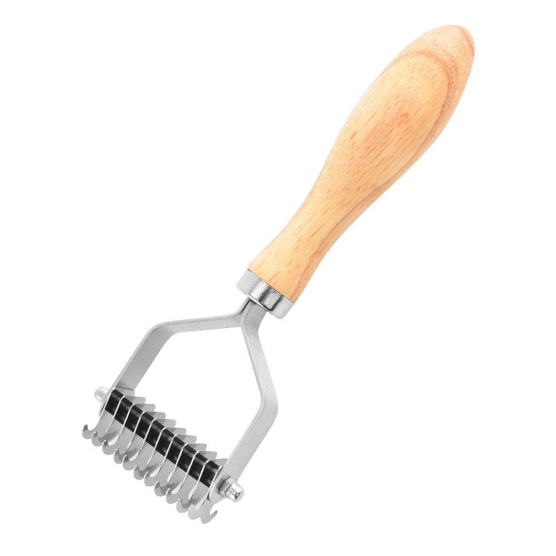 High-Quality Pet Detangling Comb for Cats & Dogs - Removes Loose Hair & Deshedding Wood Handle Detangling Comb