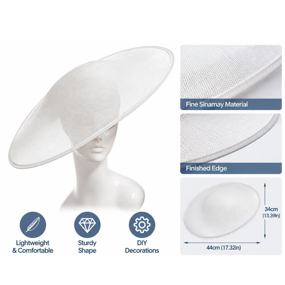 Sinamay Bonnet Hat 44cm Cap Base New DIY Hat Base  Millinery Supplies