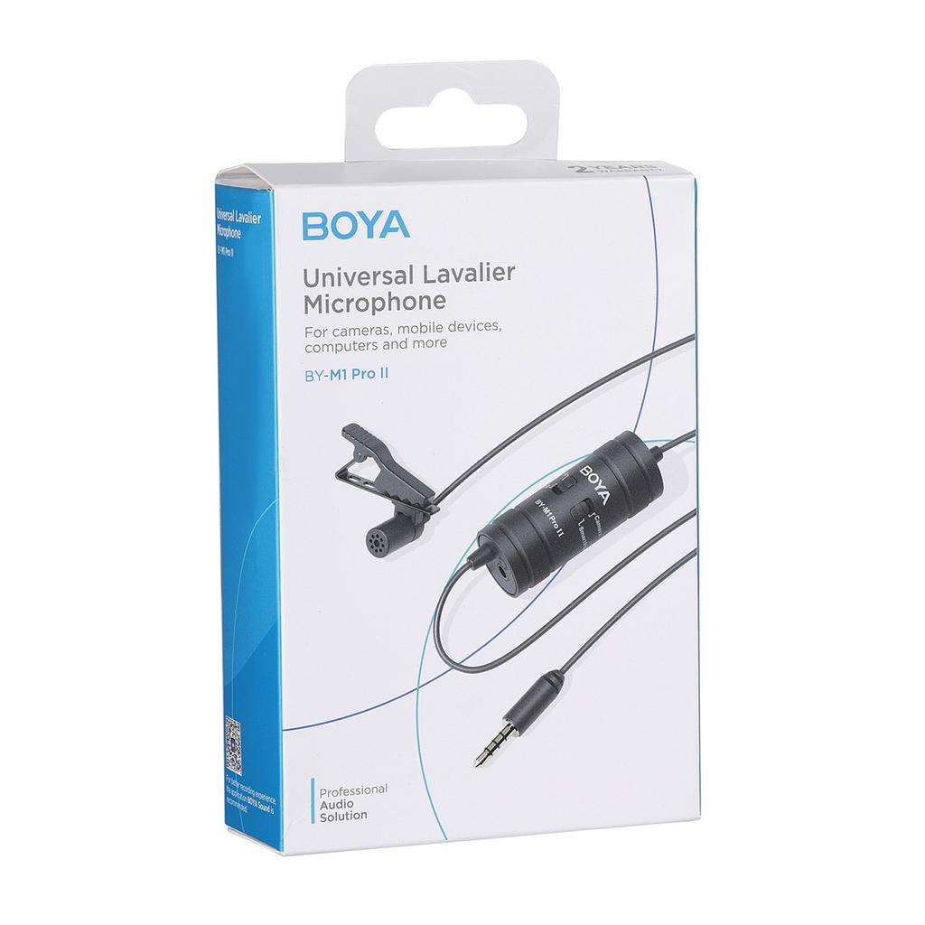 Wired Lavalier Microphone for Smartphones Cameras 3.5mm TRS 6m - Black