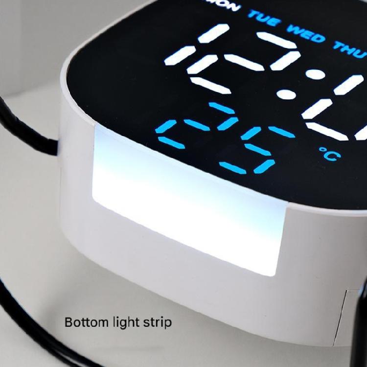 Alarm Clocks for Bedroom Digital Desk Clock for Bedside Nightstand Digital Alarm Clock with Day of Week Temperature