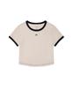 COVERNAT WOMAN Baby Fit Ringer T-Shirt Ivory