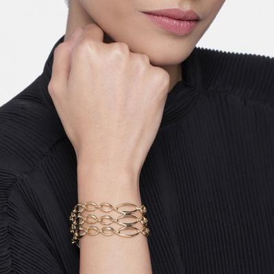 Fashion Women's Gold Plated Bracelet Multi Bubble