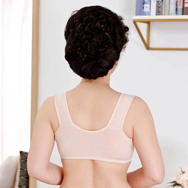 Direct batch front buckle thin women's underwear without steel ring comfortable thin cotton large size bra and women's vest 2025