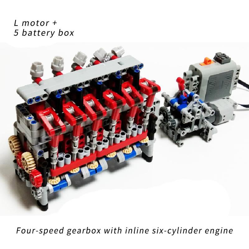 

MOC Креативные Электрические DIY Технические Детали Собранные Строительные Блоки Мотор Редуктор Задняя Передача Механическая Группа Модель Двигателя Игрушка
