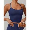 New Thin Shoulder Strap Square Round Neck Neck Sports Yoga Top Super Soft Nylon Fitness Outdoor