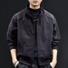 Mens Stand Collar Windproof Utility Jacket 2026 Casual Outerwear Black Purple Red