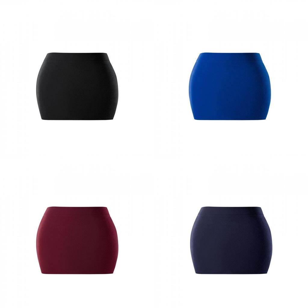 Solid Color Spring Summer Short Skirt With Hightemperature Setting For Office Wear