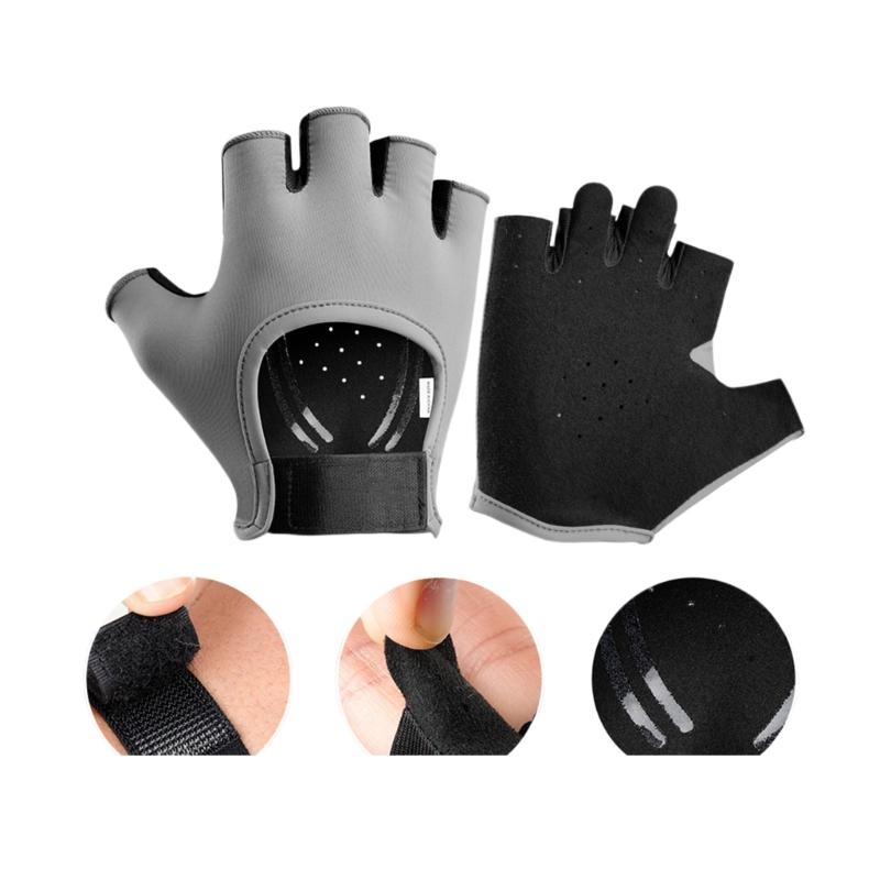 Atmungsaktiver Sporthandschuh Halbfinger Fitnesshandschuh Fingerloser Radhandschuh