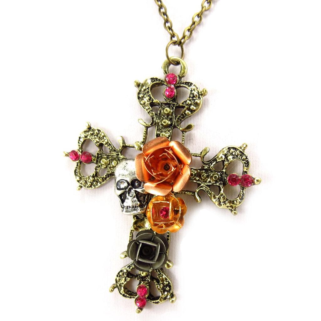 Les Trésors De Lily [R6746] - Designer 'Scarlett' Orange Gold Sautoir Necklace - 70 Cm - 75x55 Mm