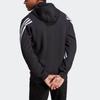 Adidas Three-Stripe Logo Zip-Up Hoodie Men Tops Black IC6712