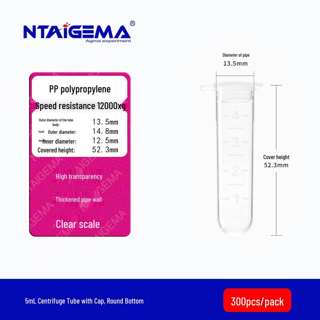 Disposable Plastic Centrifuge Tubes with Graduation Marks: 0.2/1.5/10/15/20/50/100ml
