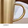 Stainless Steel Coffee Cups Double Layer Anti Scald Mugs With Handle Portable Mug Eco Friendly Drinking Cup Water Bottle YLE032