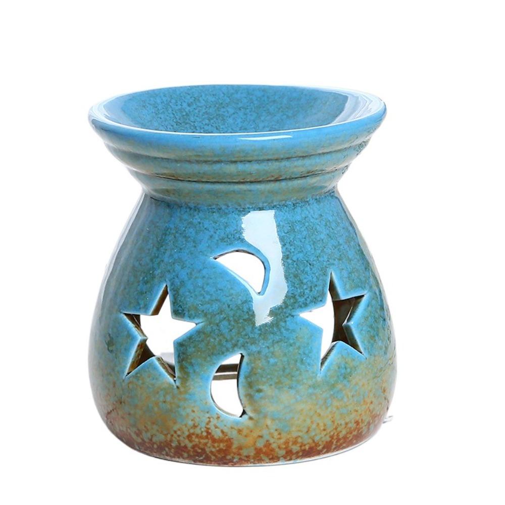Durable Candle Essential Oil Burner Colorful Aroma Candle Holder Star Moon Incense Burner  Tealight