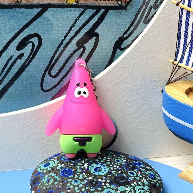 Spongebob Octopus Keychain Soft Rubber Cute Couple Bag Pendant Charm Creative