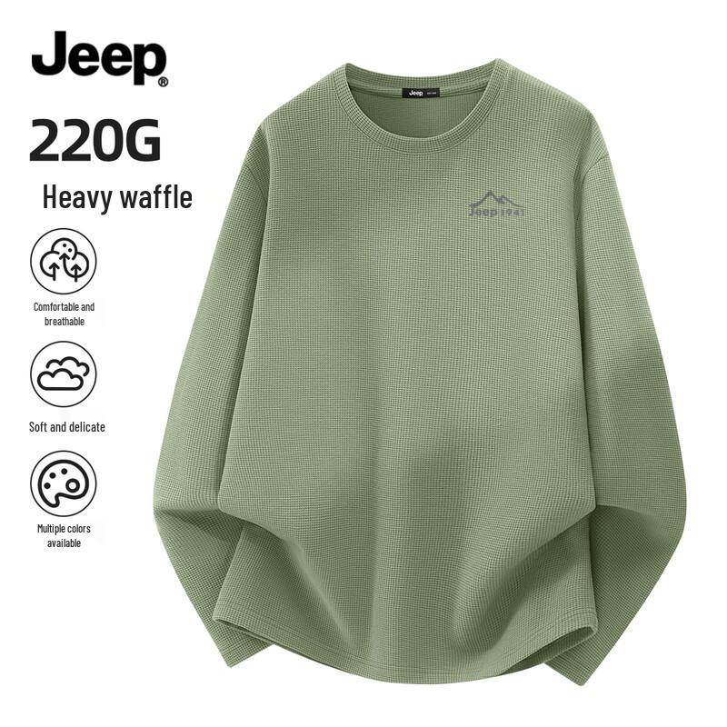 JEEP Men s Waffle Knit Long Sleeve T-Shirt L