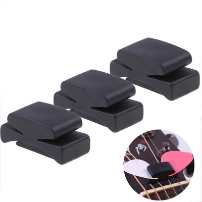 5Pcs Black Rubber Guitar Pick Holder with Guitar Pick Fix On Headstock for Guitar Bass Ukulele Cute Guitar Accessories TMZ