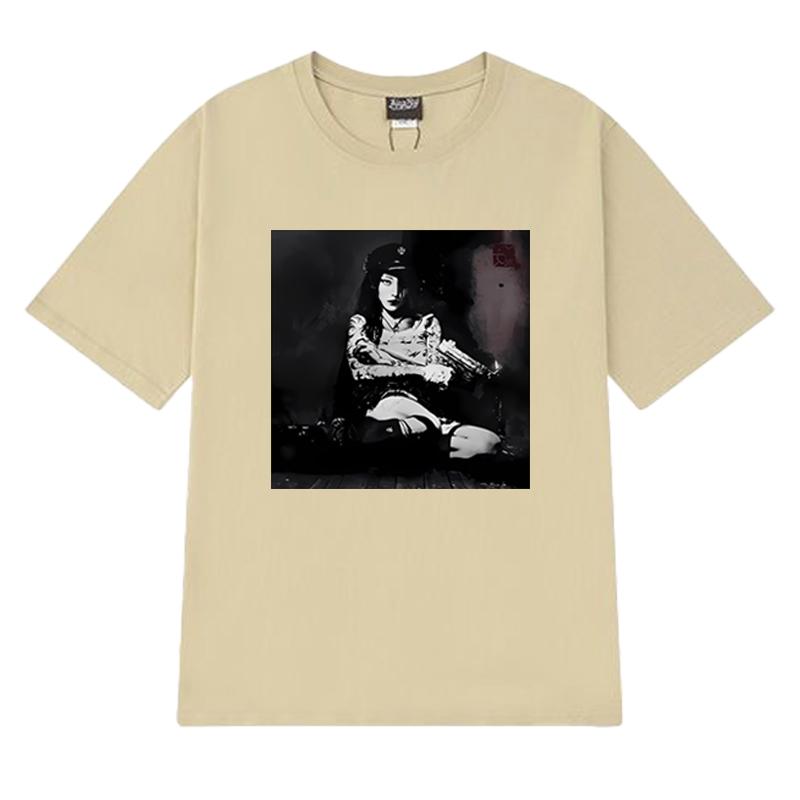 Horká zpěvačka YEULE Evangelic Girl Is A Gun Album Tričko Pánské Dámské vintage Oversized trička s krátkým rukávem Unisex 100% bavlna Topy