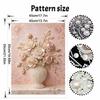 Kit Pittura Perle Fatto a Mano Rose Eleganti Fai da Te Tela Pittorica 3D con Perline Decorazione Creativa per la Casa Tempo Libero Regalo