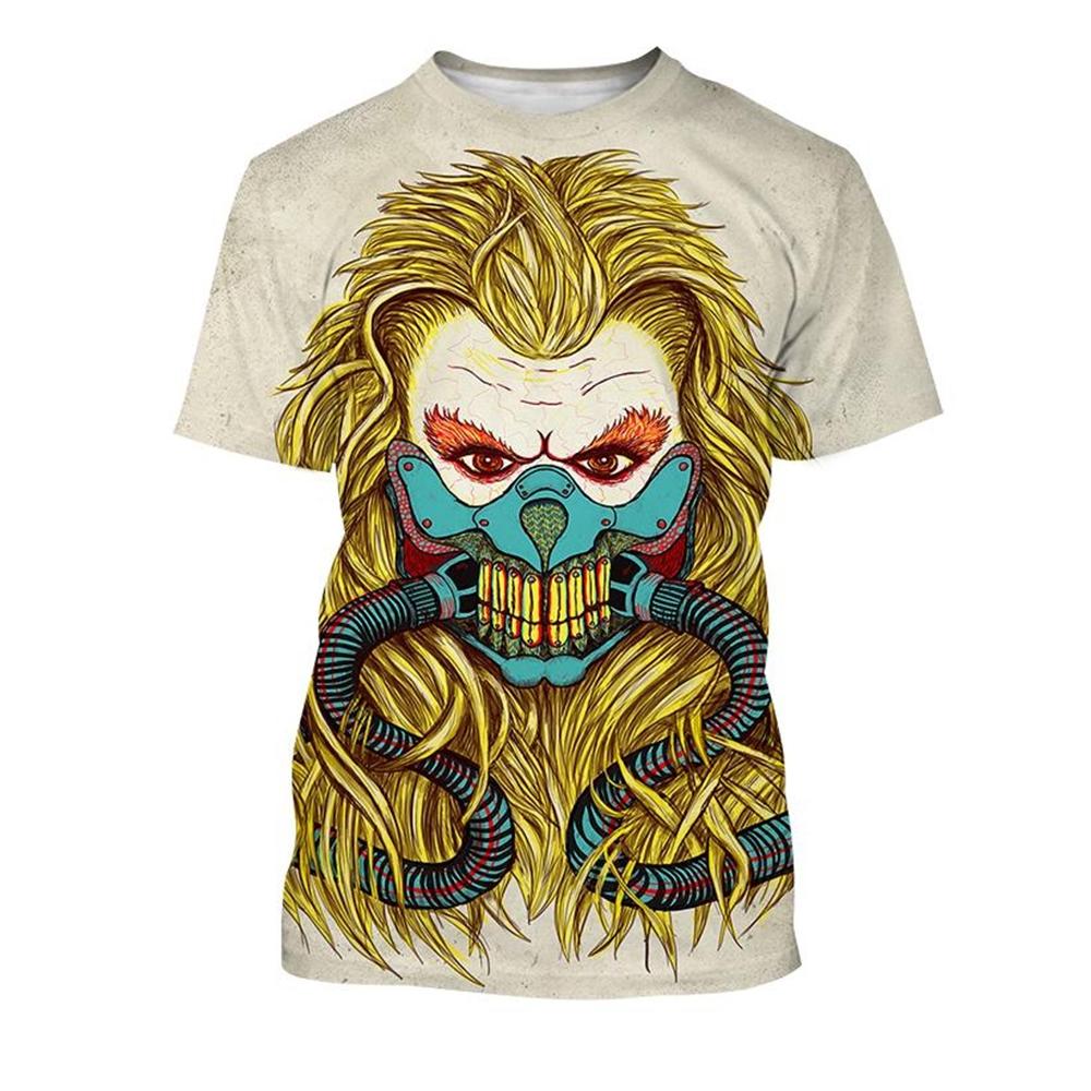 Hot selling Immortan Joe 3D print T-shirt mask monster villain demon T-shirt for men women fashionable casual kids tops