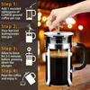 Stainless Steel French Press Coffee Maker,Insulated Coffee Presswith 4 Filters System,Manual Brewer for Tea,Camping & Travel