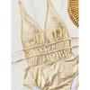 TS JYL-SW012 Cutout Lace-Up One-Piece Swimsuit, Sexy Backless Swimwear For Beach