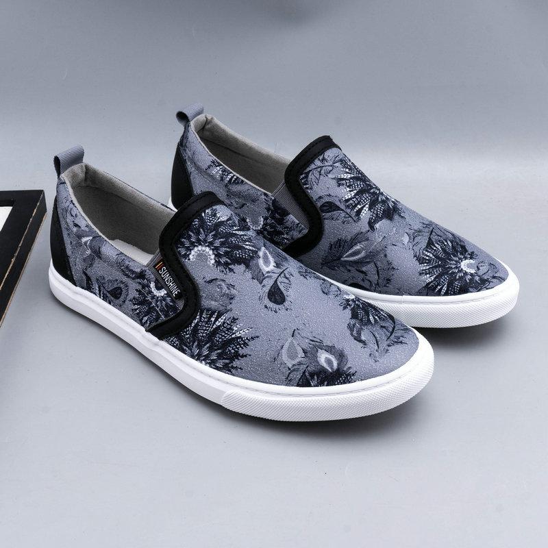 

Весна Осень Слипоны Тканевые Туфли Мужские Повседневные Дышащие Плоские Ленивые Туфли Модный Бренд Мужская Обувь D486 43 чёрный