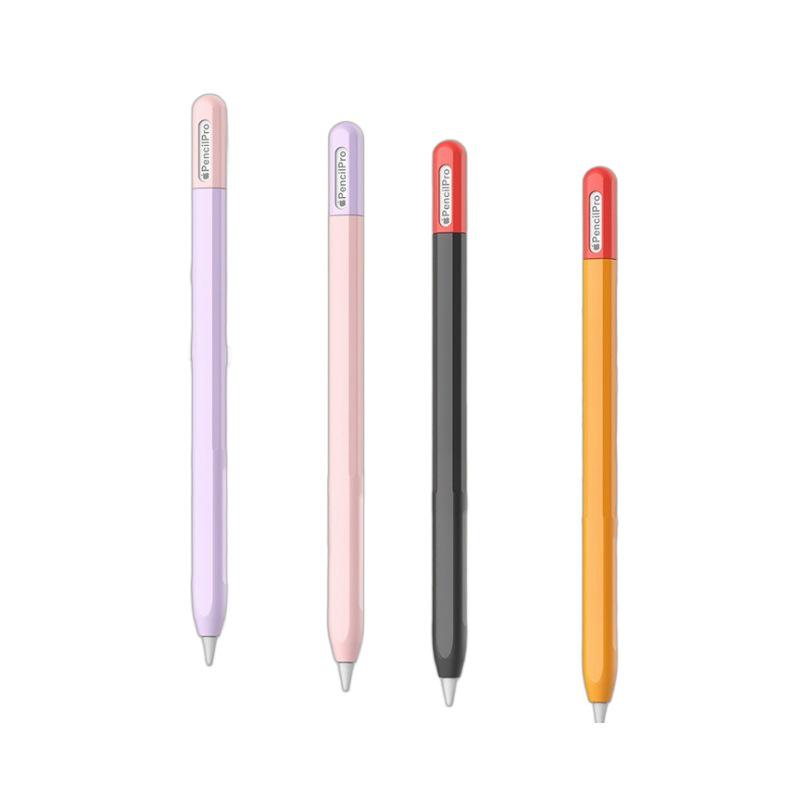 Apple Pencil Pro 4th Gen Silicone Protective Cover - Full Wrap, Color Block Design