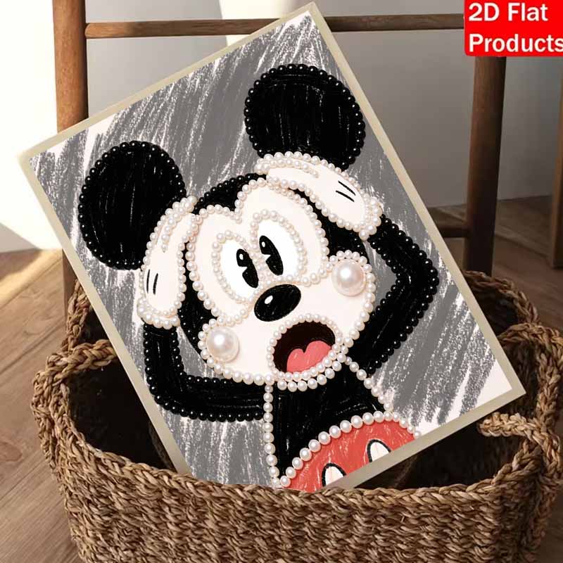 Disney Pearl Painting Mickey Pearl Art Painting Wall Suitable for Home Office Decoration Handmade GiftsElegant