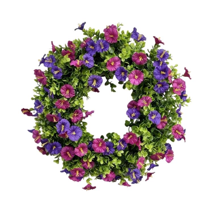 

Beautiful Faux Hydrangeas Wreath With Flexible Stems Window Display Flower For DIY Craft And Seasonal Home Decoration 30CM
